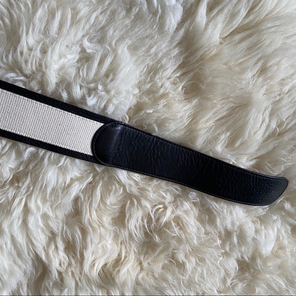 Martin + OSA leather and canvas contrast wide statement belt - Picture 5 of 11